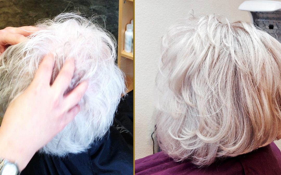 Leuchtend weißes Haar